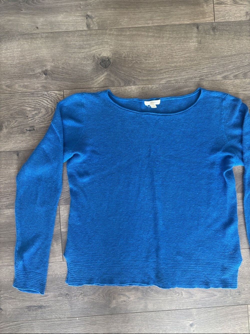 Eileen Fisher Royal Blue Knit Crewneck Sweater